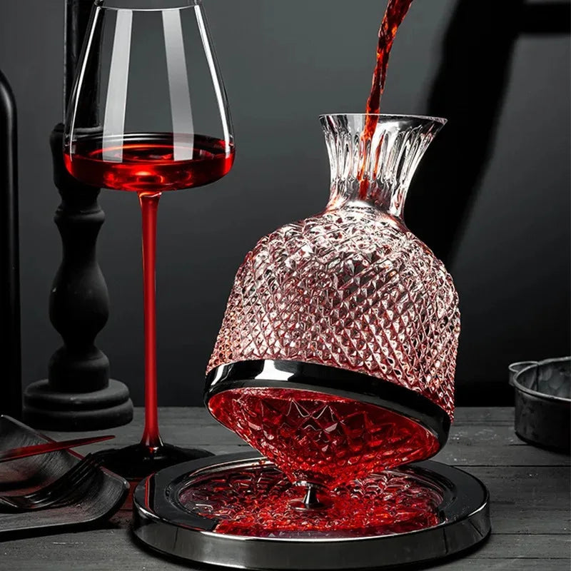 JUSTINLAU Handmade Red Wine Glass & Decanter Big Belly Crystal Glass Burgundy Bordeaux Goblet Wedding Birthday Party Supplies