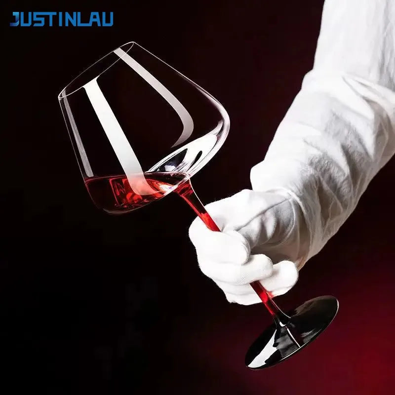 JUSTINLAU Handmade Red Wine Glass & Decanter Big Belly Crystal Glass Burgundy Bordeaux Goblet Wedding Birthday Party Supplies
